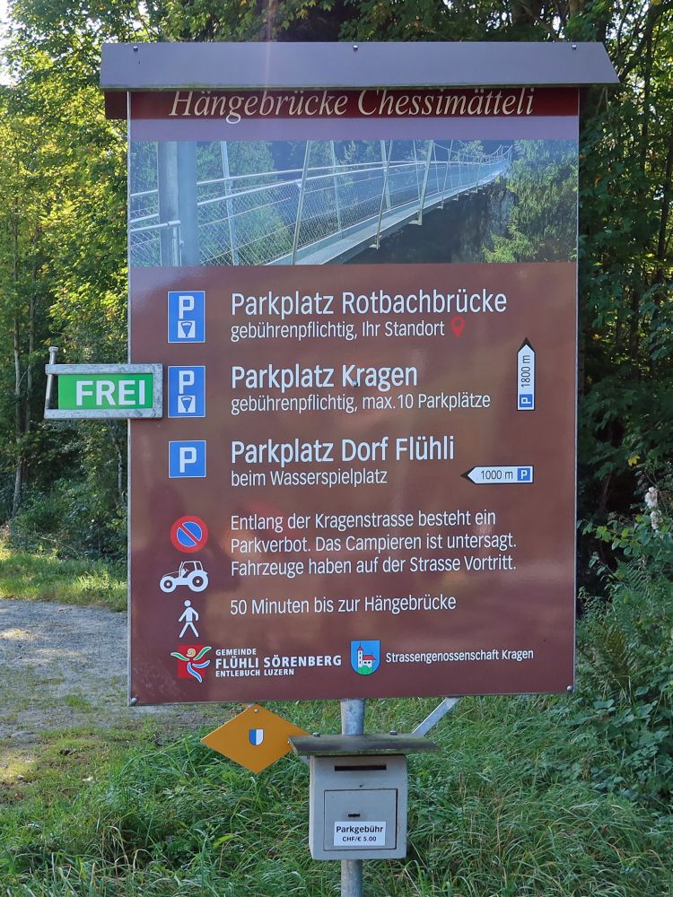 Parkplatz-Infotafel