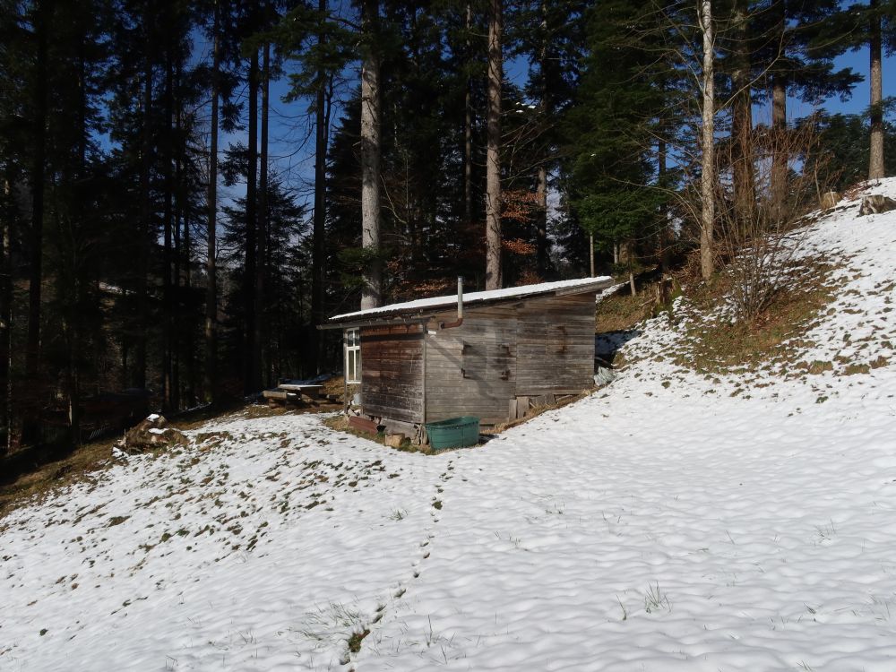 Hütte oberhalb Kleinweidli