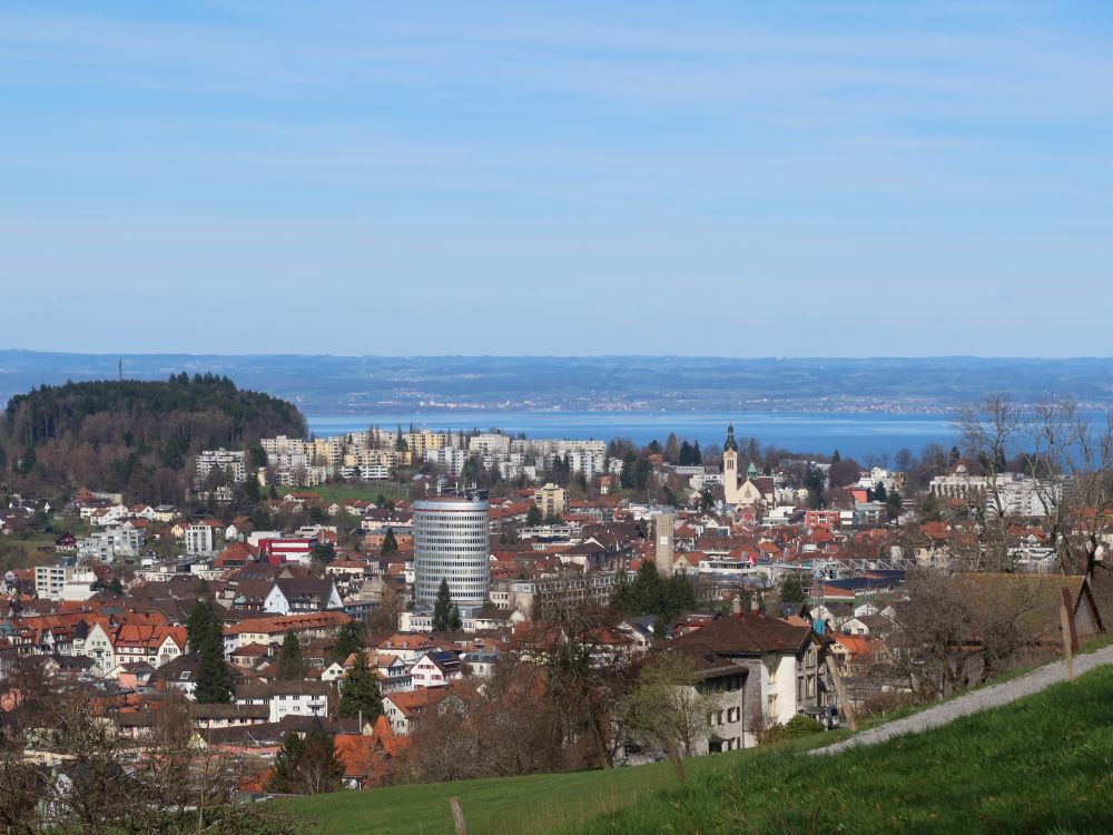 Blick auf St. Gallen mit Bodensee