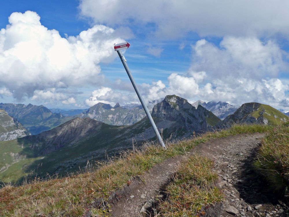 schräger Bergwegweiser