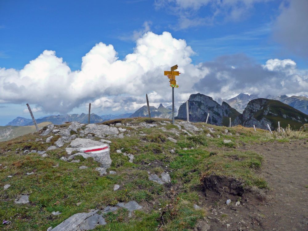 Wanderwegweiser am Abgschütz