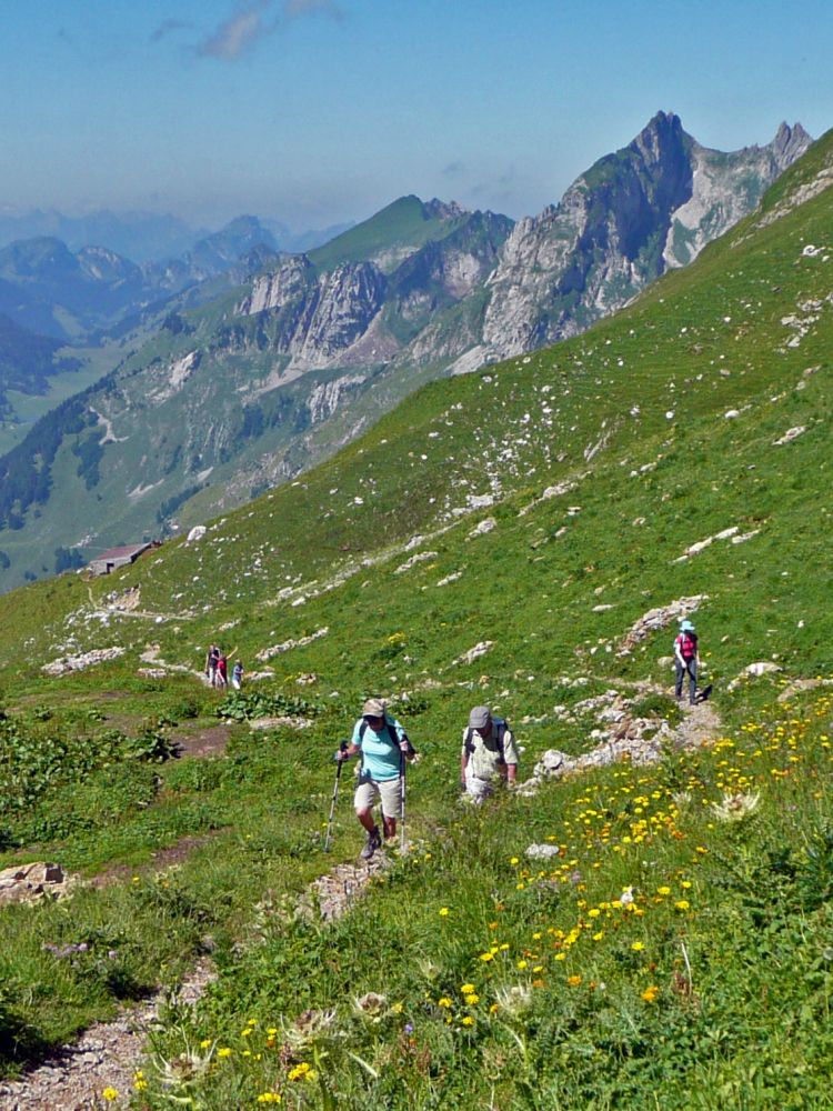 Aufstieg zum Rotsteinpass