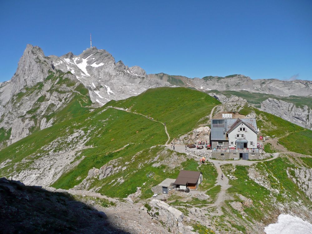 Säntis und Berggasthaus Rotsteinpass