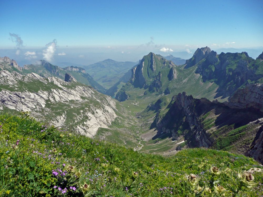 Blick zur Meglisalp und Marwees