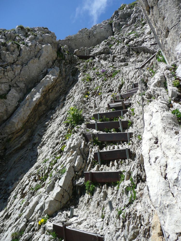 Treppe am Lisengrat