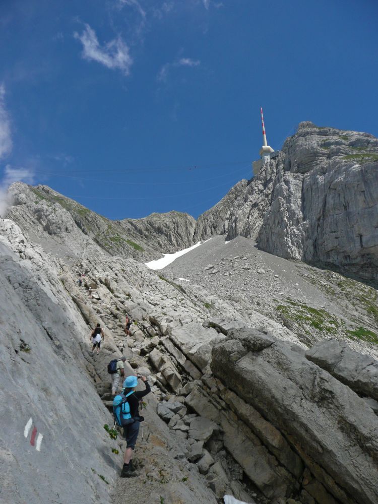 Blick zum Säntisgipfel