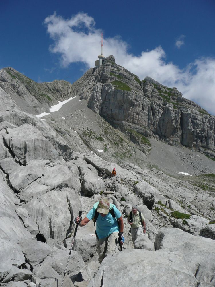 Blick zum Säntisgipfel