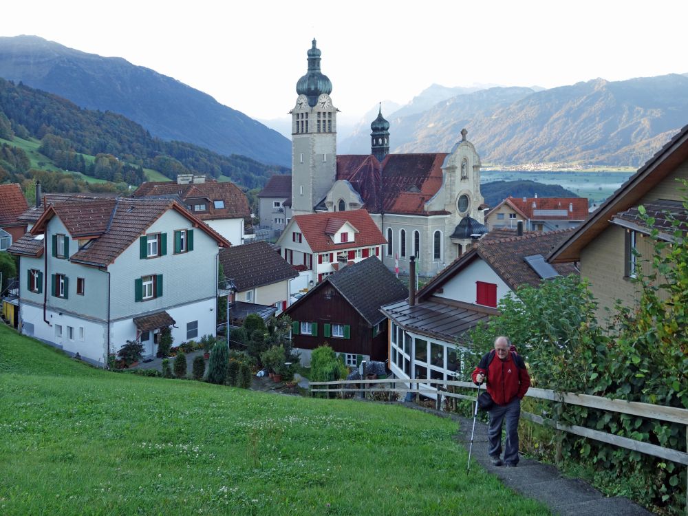 Kirche und Häuser von Rieden