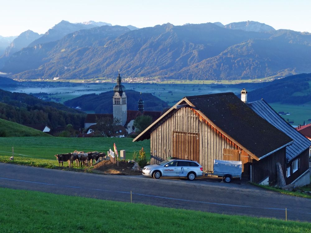 Blick auf Linthebene und Glarner Alpen