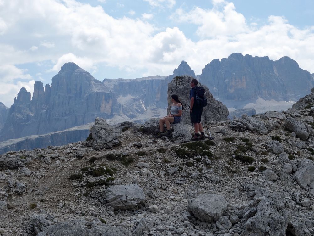 Blick vom Cirjoch auf die Sellagruppe