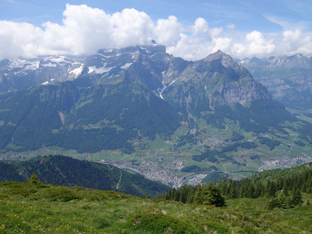 Glärnisch in Wolken und Vorder Glärnisch