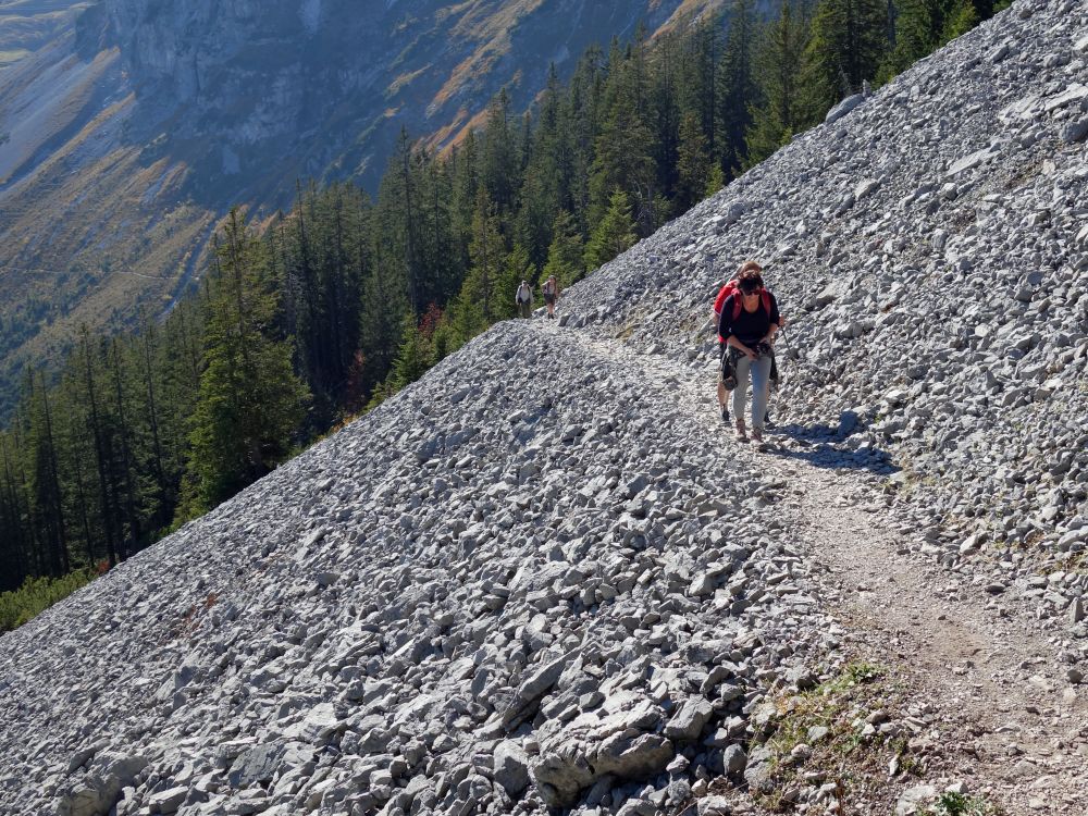 Wanderweg über Geröllhalde