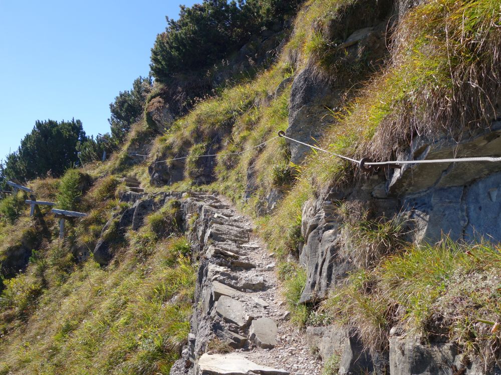 gesicherter Bergweg