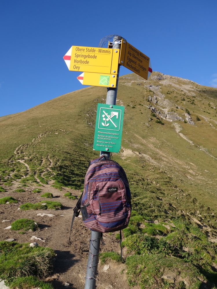 zurückgelassener Rucksack