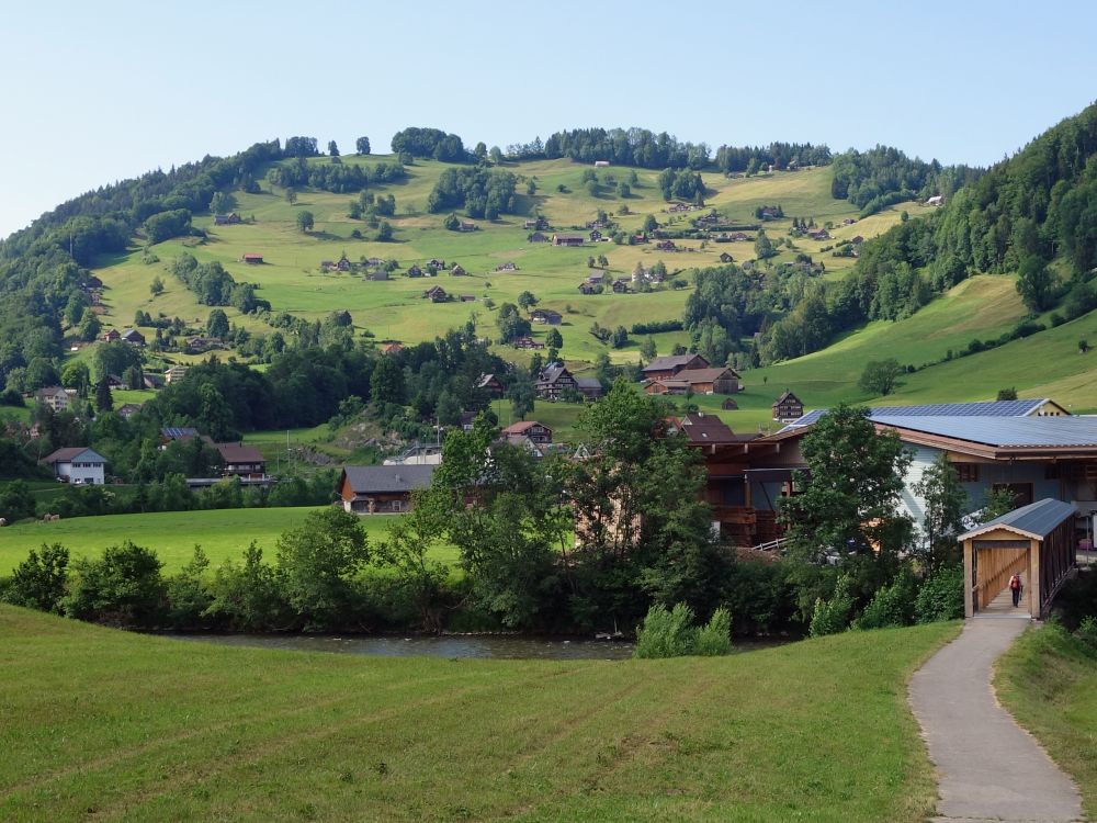 besiedelter Berghang bei Krummenau