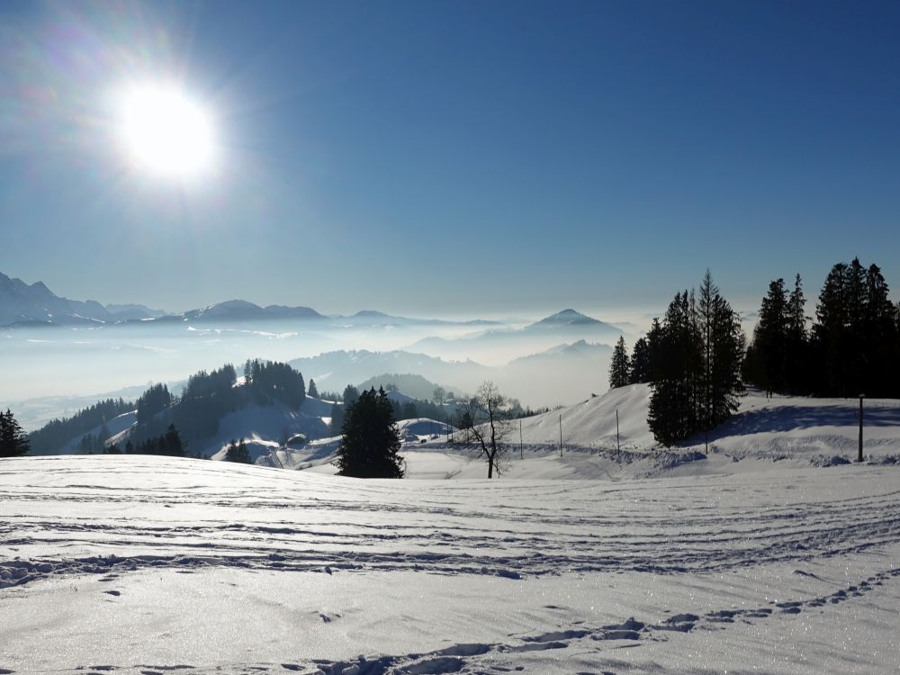 Bergspitzen überm Nebel