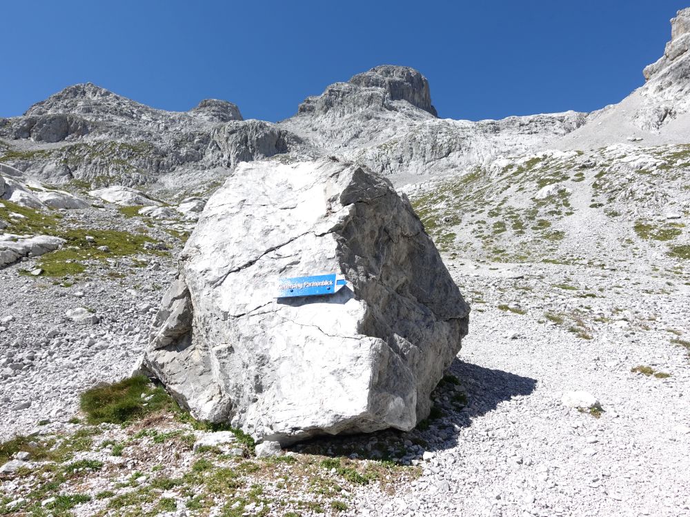 Abzweig zum Klettersteig