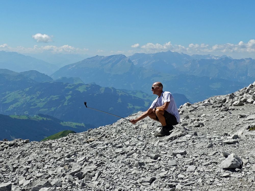 Selfieman am Sulzfluhgipfel