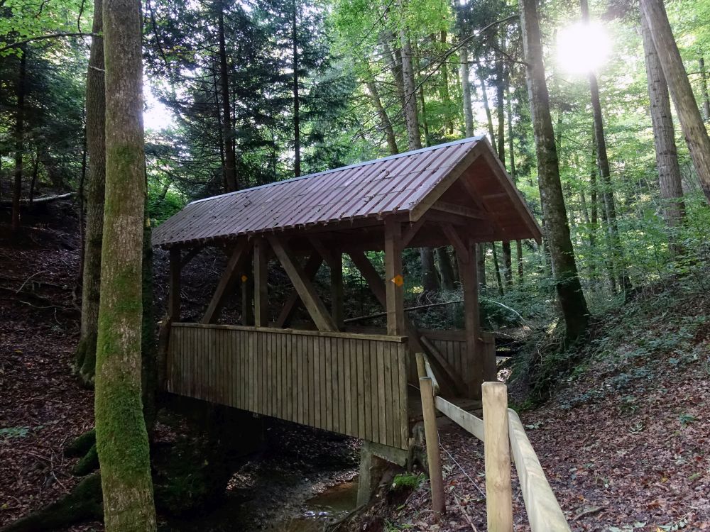 überdachte Brücke über den Krinauer Bach