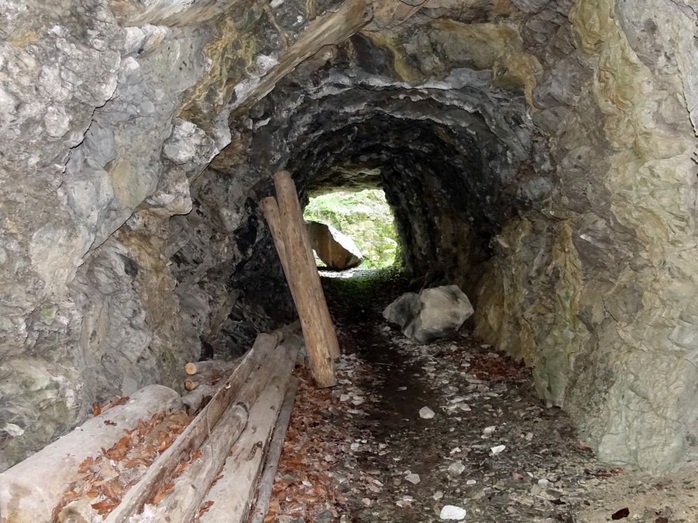 Tunnel am Steibi Wasserfall