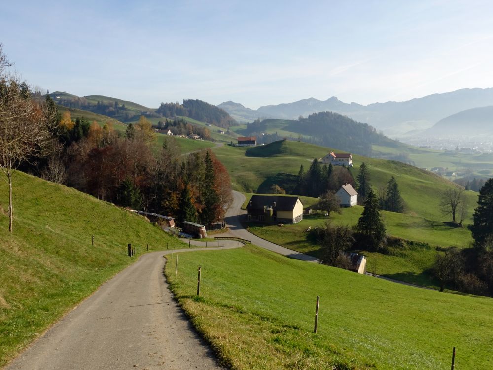 Blick Richtung Fähnerenspitz, Kamor und Hoher Kasten