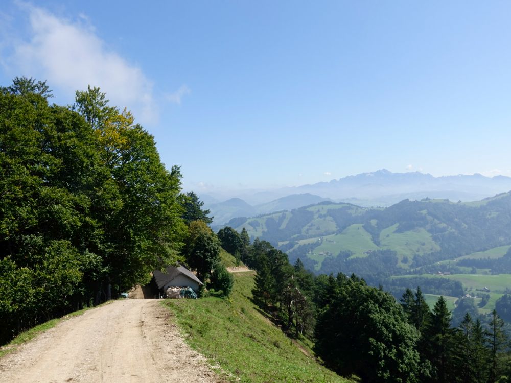 Laubberg Scheune und Säntis