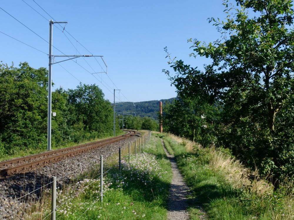 Pfad an der Bahnlinie