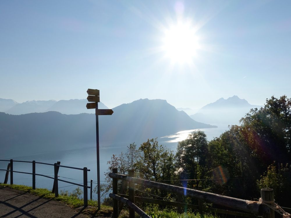 Bürgenstock und Pilatus im Gegenlicht