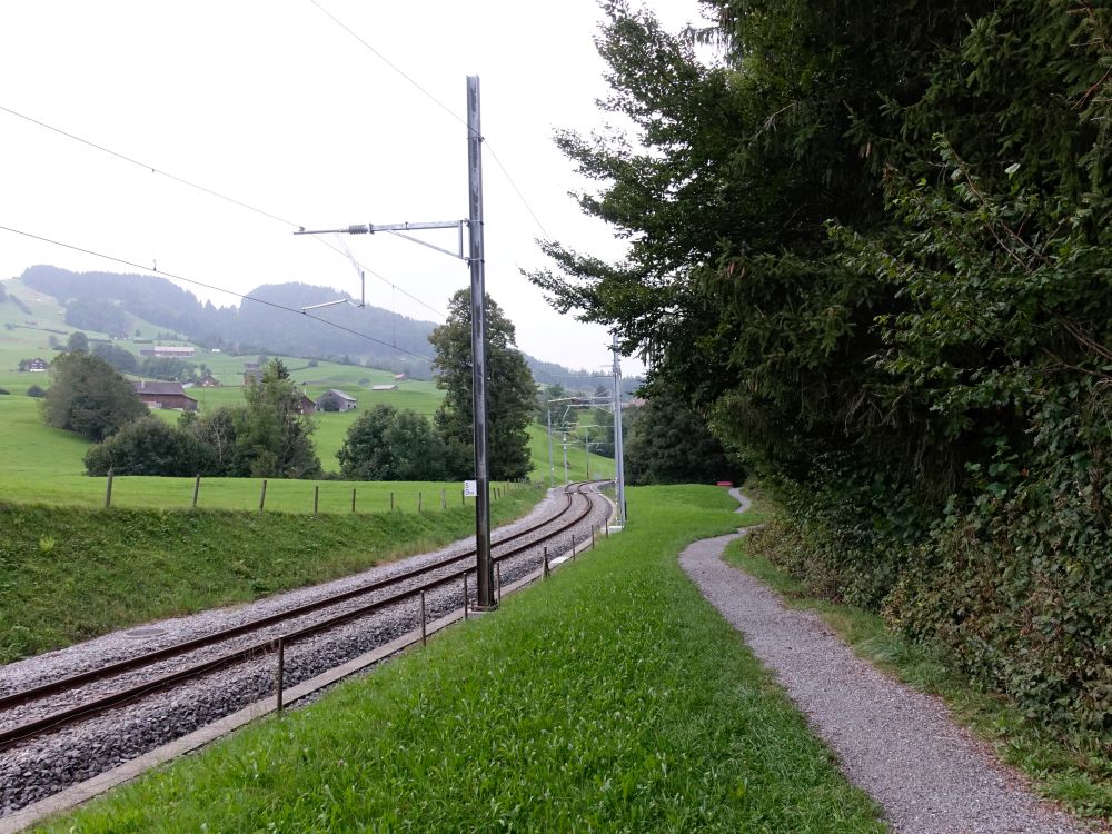 Wanderweg an der Eisenbahnlinie