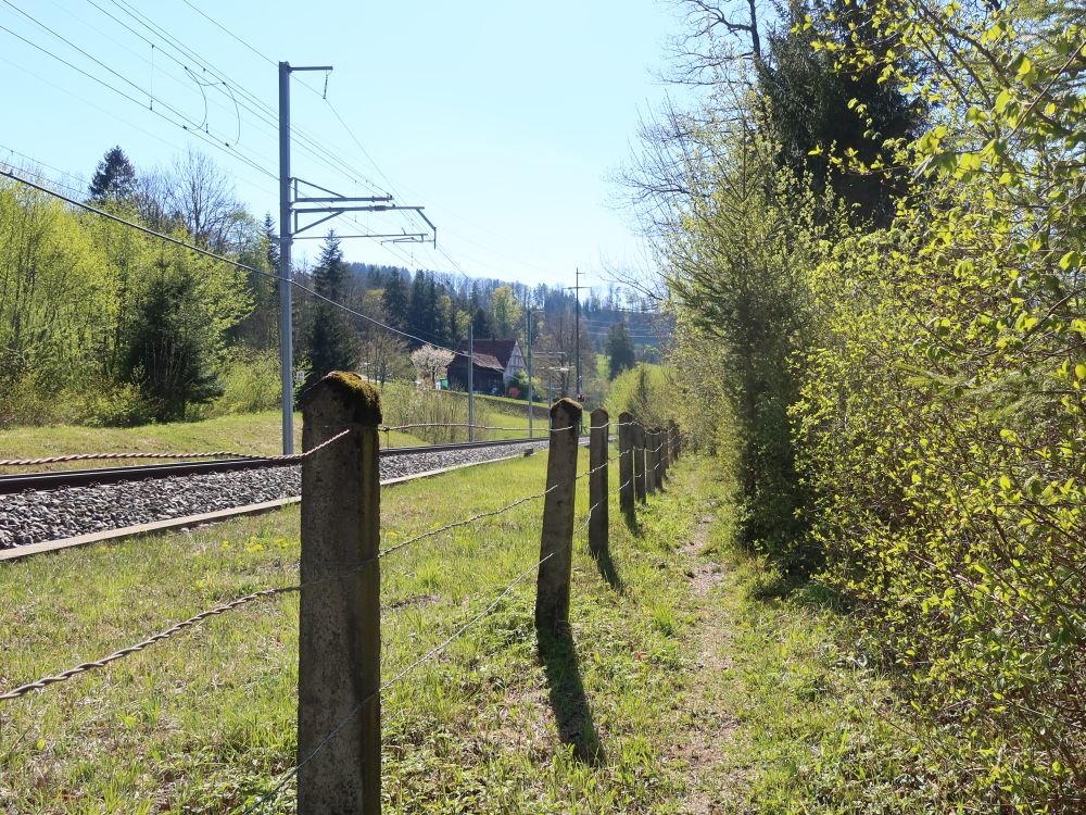 Pfad an der Bahnlinie