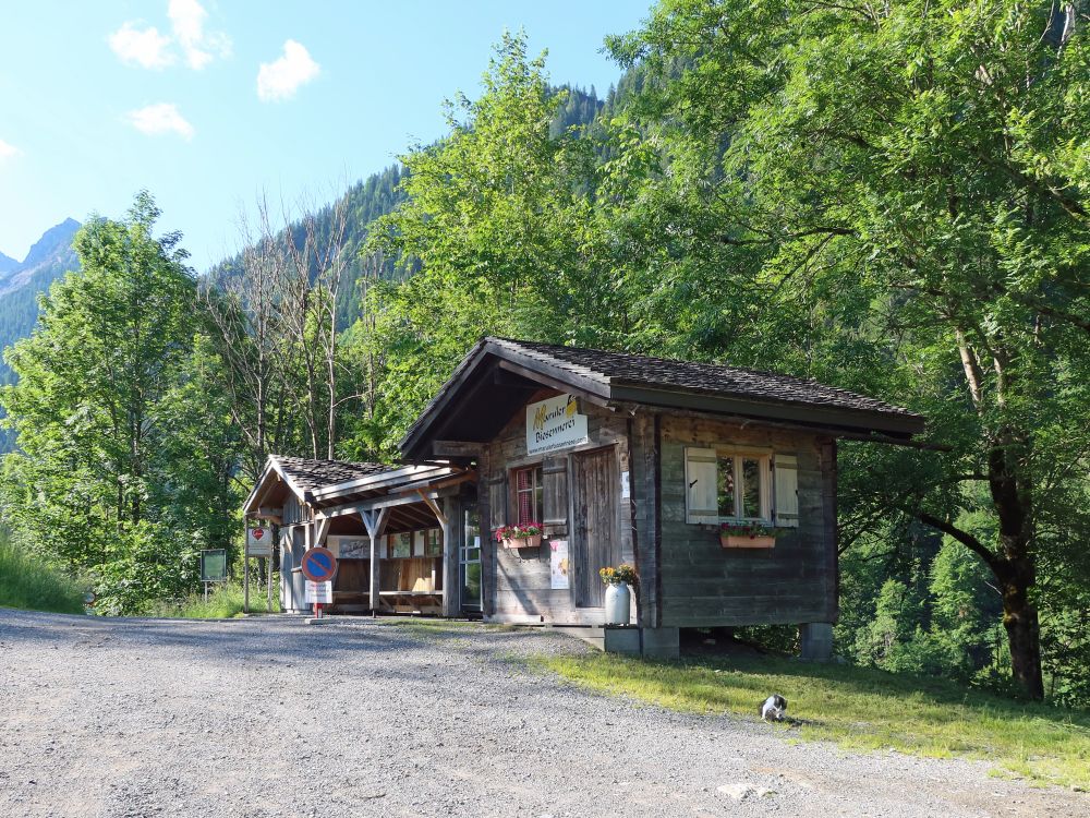 Holzhütte am Parkplatz Marul