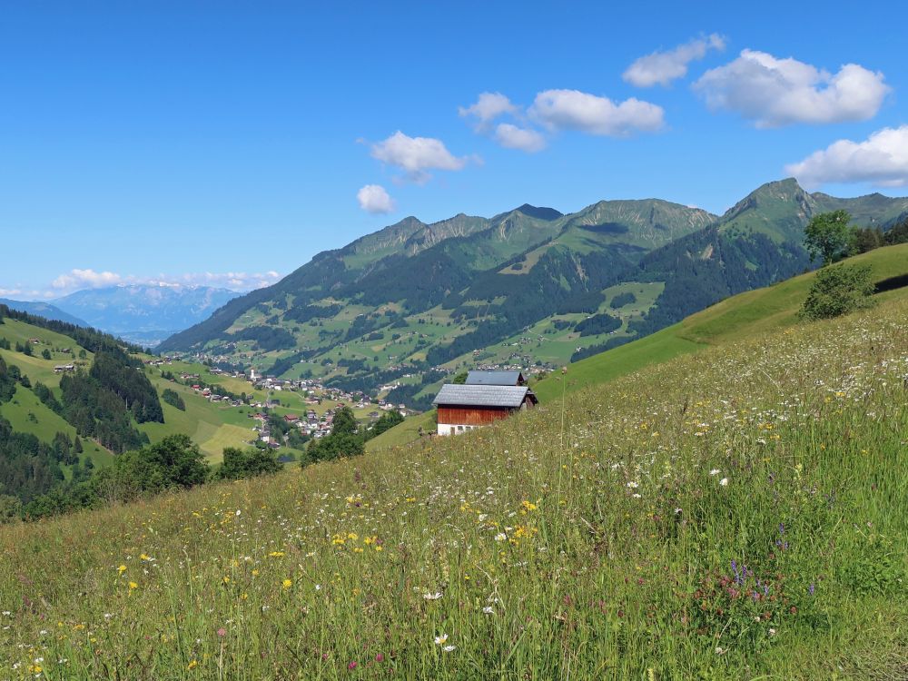 Raggal mit Hüttenkopf bis Kreuzspitze