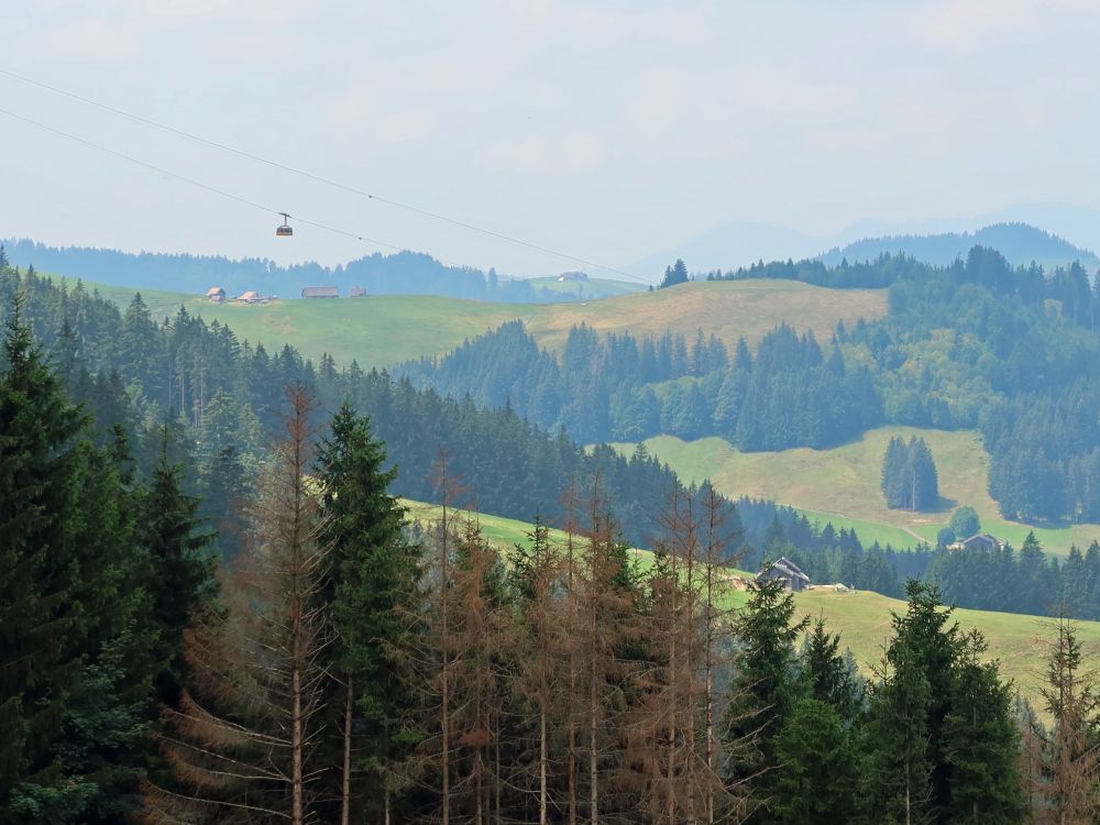 Häuser am Hochhamm und Kabine der Seilbahn