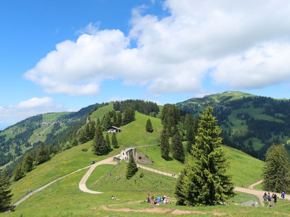 Unterstetten und Blick auf Kaltbad und Kulm