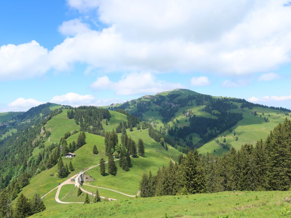 Unterstetten und Blick auf Kaltbad und Kulm