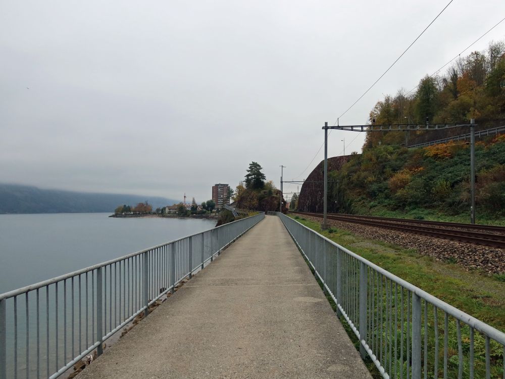 Fussweg zwischen Walensee und Bahnlinie