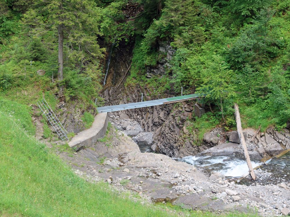 Steg über die Sihl, blaue Route