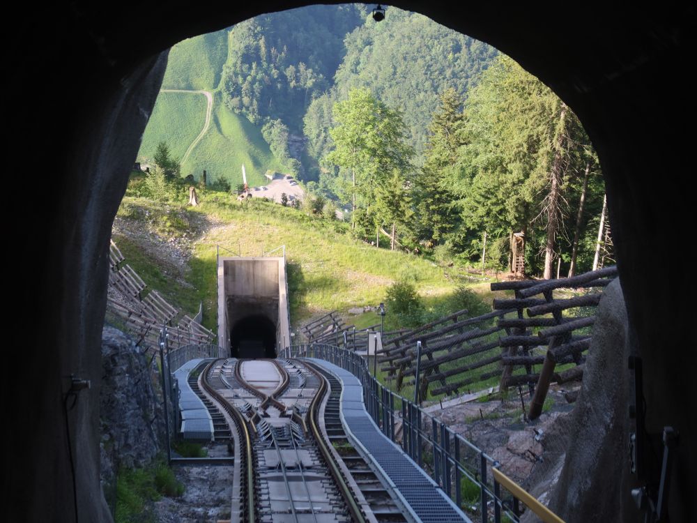 Ausweichstelle der Stoosbahn