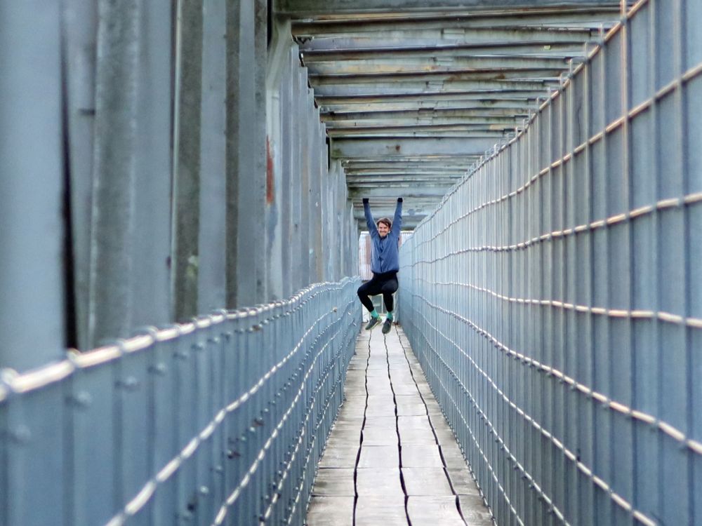 Jogger auf dem Aaresteg