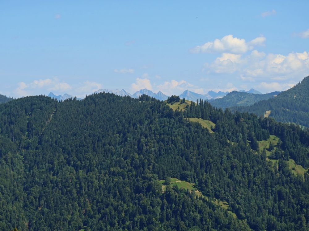 Bergspitzen am Horizont