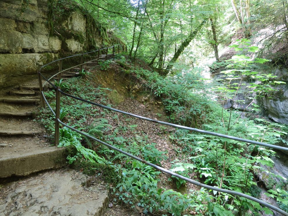 Treppe über der Areuse