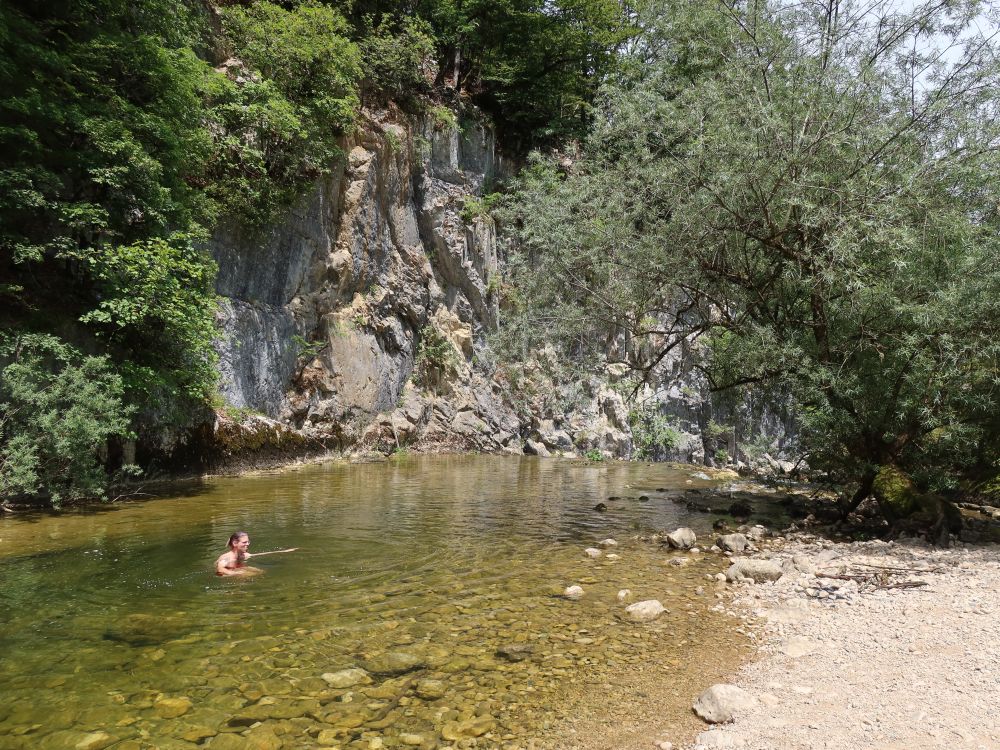 Badebecken bei Chute de la Verrière