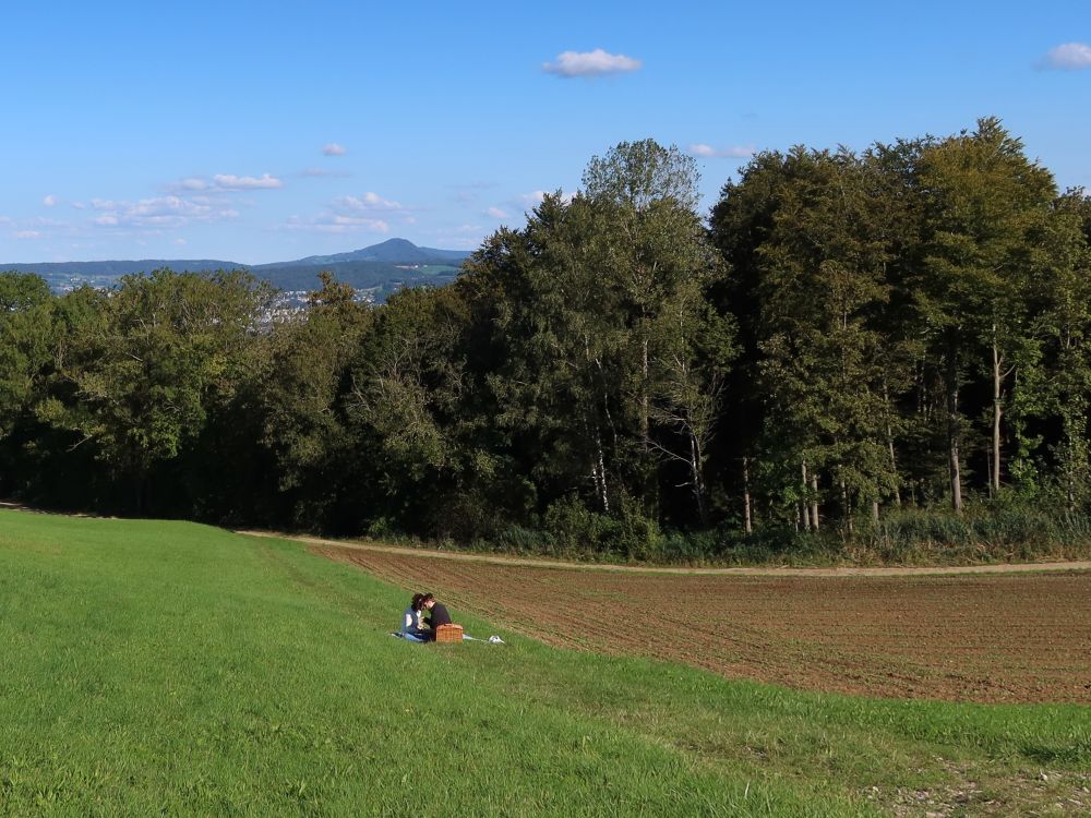 Picknick auf dem Wanderweg