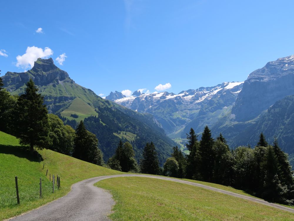 Hahnen und Blick ins Engelbergertal