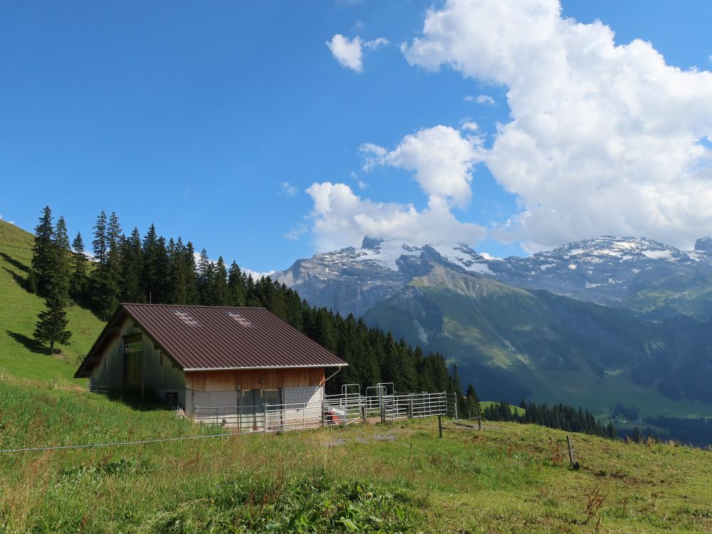 Stall unterhalb Titlis in Wolken