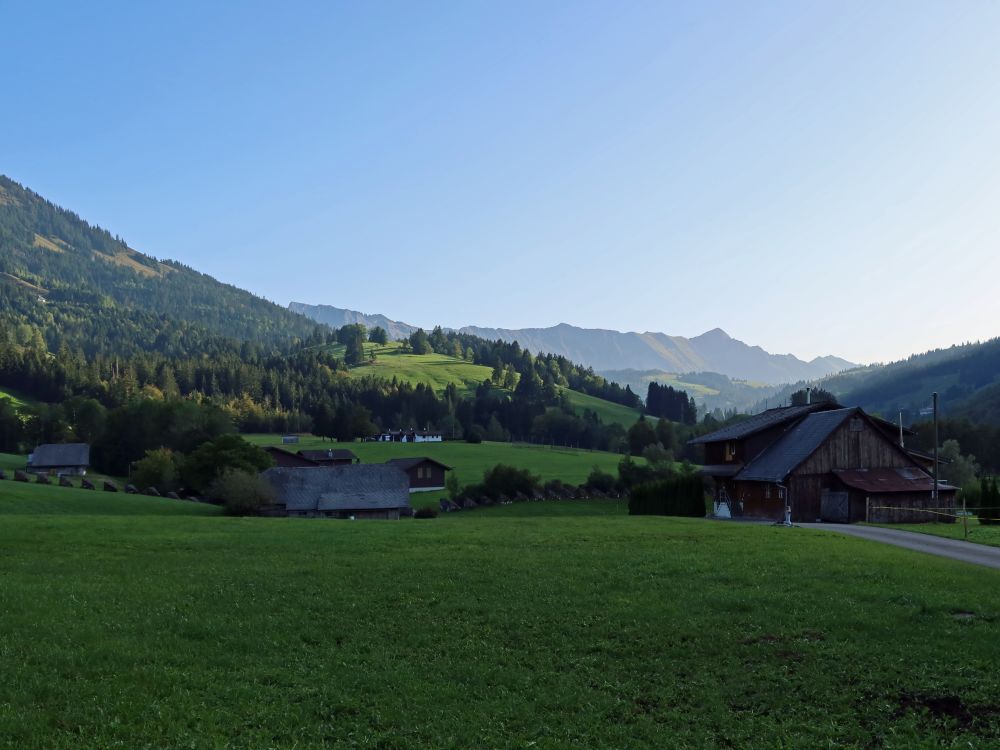 Blick zu Briefenhorn und Tannhorn