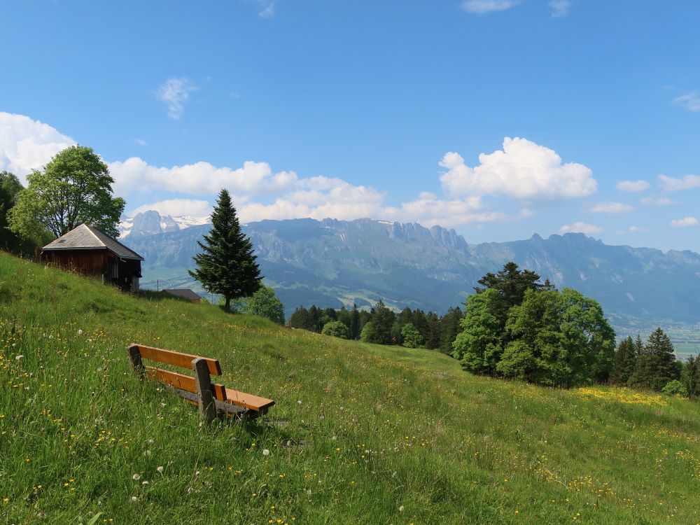 Sitzbank und Alpstein