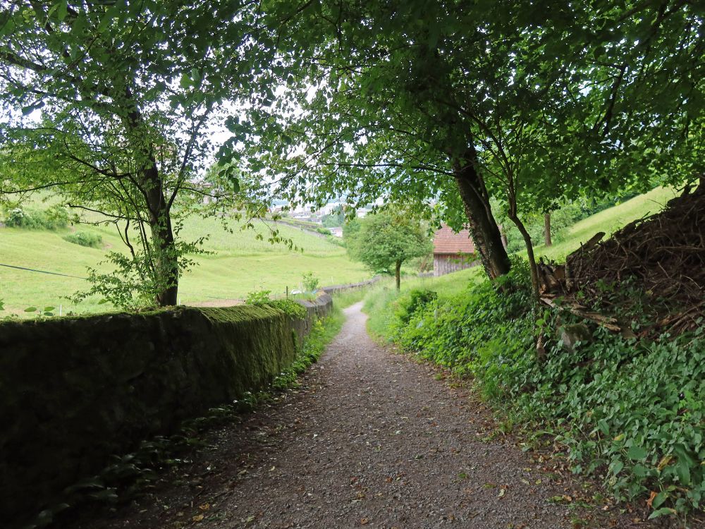 Egetengasse zwischen Steinmauern