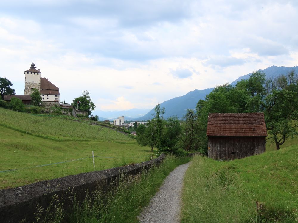 Egetengasse unterhalb Schloss Werdenberg