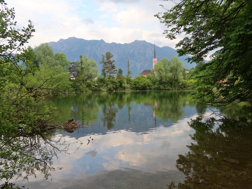 Werdenbergersee mit Kirche